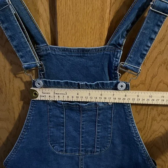 Listicle Women's L Blue Denim Rhomper Shortalls Farmer Festival Eras Tour - Picture 8 of 8